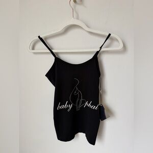 Baby Phat Black Seamless Rhinestone Spaghetti Strap Tank Top